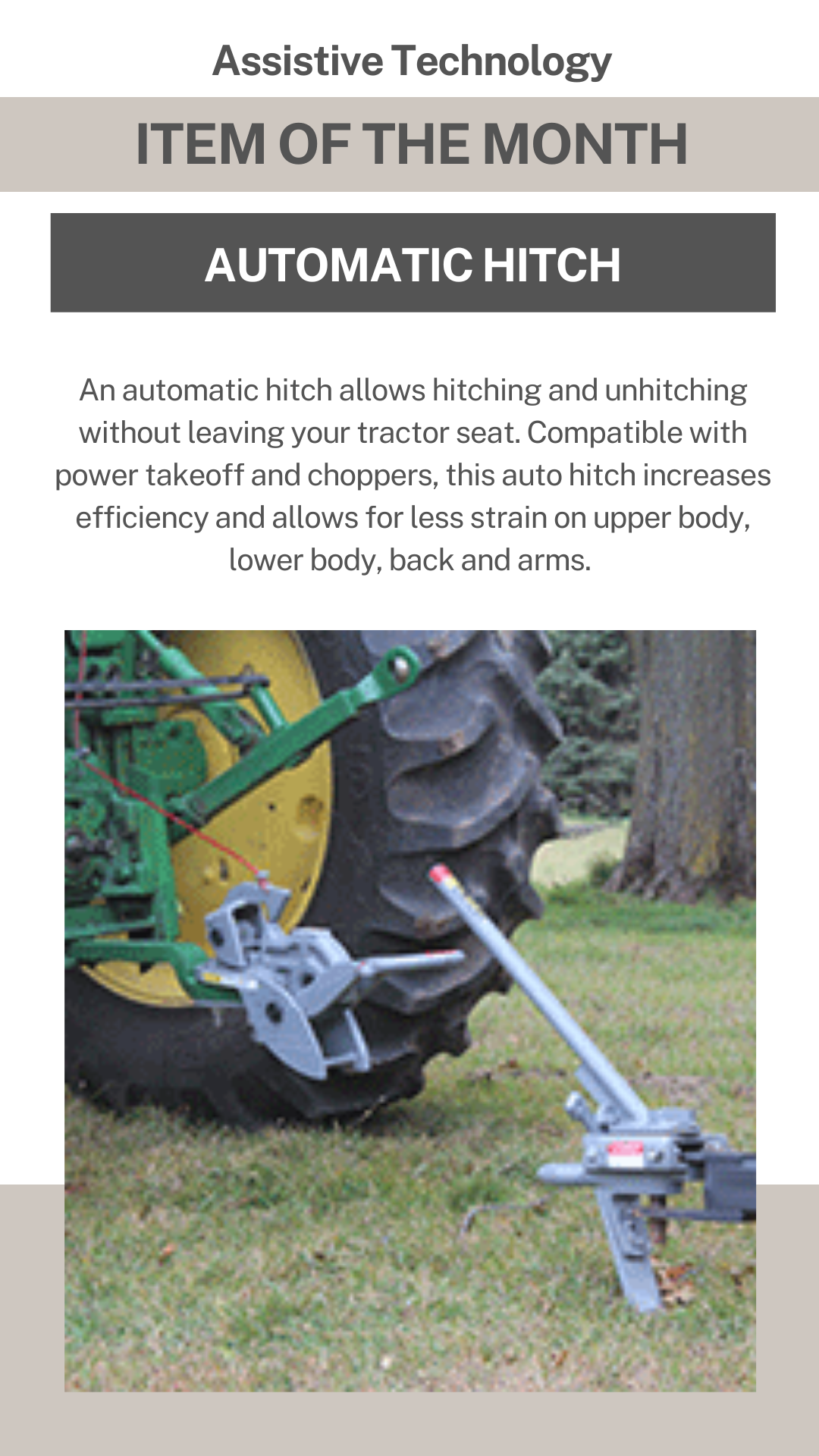 AT Item of the Month: Automatic Hitches – AgrAbility of Wisconsin