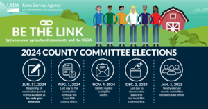 Farm Service Agency Seeking Nominations for Farmers and Ranchers to Serve on Local County Committees 